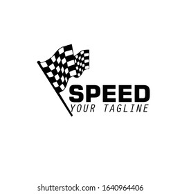 Race flag icon, simple design illustration vector