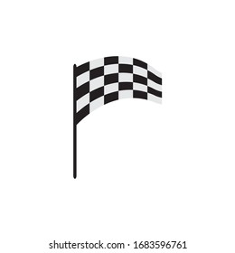 Race flag icon, simple design illustration vector
