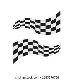 Race flag icon, simple design illustration vector
