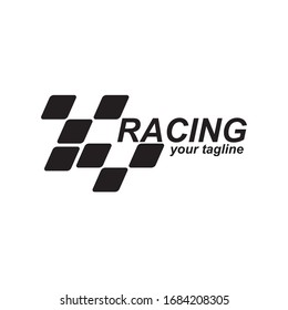 Race flag icon, simple design illustration vector
