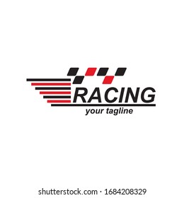 Race flag icon, simple design illustration vector
