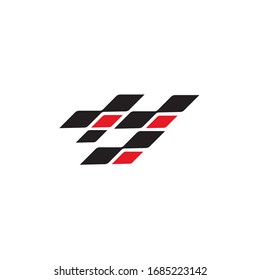 Race flag icon, simple design illustration vector
