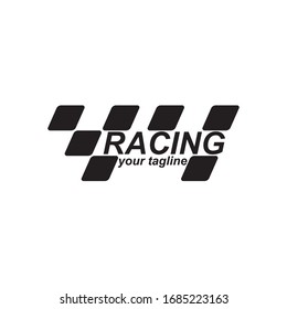 Race flag icon, simple design illustration vector
