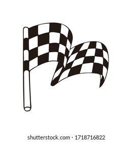 Race-Flag-Symbol, einfache Design-Vektorgrafik