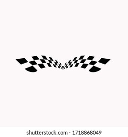 Race flag icon, simple design illustration vector
