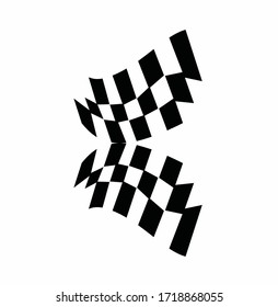 Race-Flag-Symbol, einfache Design-Vektorgrafik