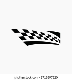 Race-Flag-Symbol, einfache Design-Vektorgrafik