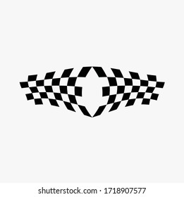 Race flag icon, simple design illustration vector