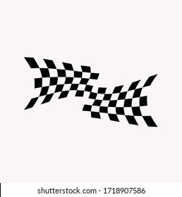 Race flag icon, simple design illustration vector