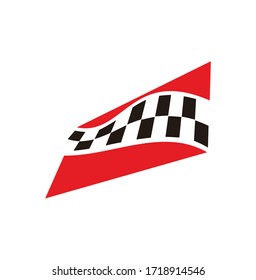 Race flag icon, simple design illustration vector