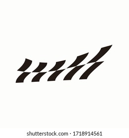 Race flag icon, simple design illustration vector