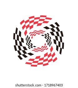 Race flag icon, simple design illustration vector