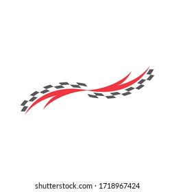 Race flag icon, simple design illustration vector