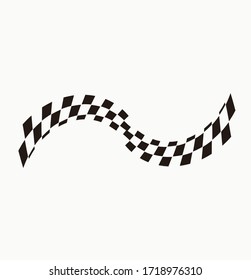 Race flag icon, simple design illustration vector