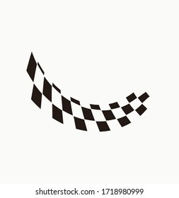 Race flag icon, simple design illustration vector