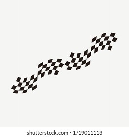 Race flag icon, simple design illustration vector