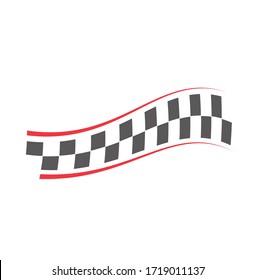 Race flag icon, simple design illustration vector