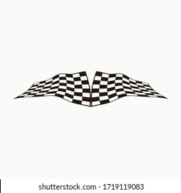 Race flag icon, simple design illustration vector