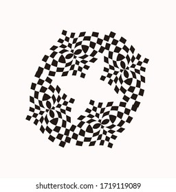 Race flag icon, simple design illustration vector