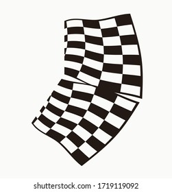 Race flag icon, simple design illustration vector