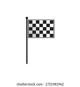 Race flag icon, simple design illustration vector