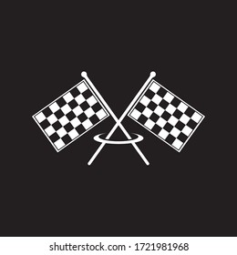 Race flag icon, simple design illustration vector
