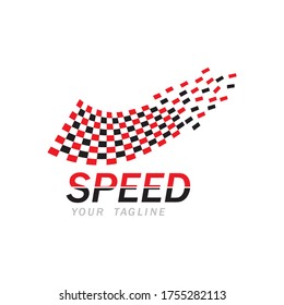 Race flag icon, simple design illustration vector
