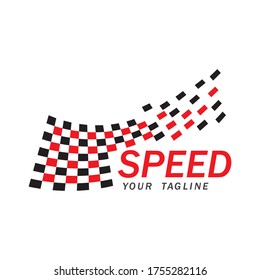 Race flag icon, simple design illustration vector