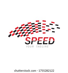 Race flag icon, simple design illustration vector