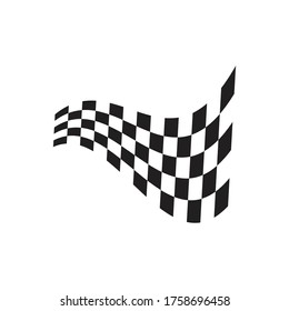 Icono de marca de carrera, plantilla de logotipo de marca de raza de diseño simple
