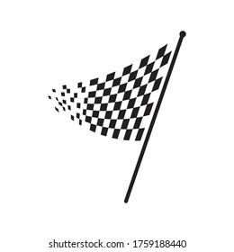 Icono de marca de carrera, plantilla de logotipo de marca de raza de diseño simple