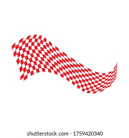Race flag icon, simple design illustration vector