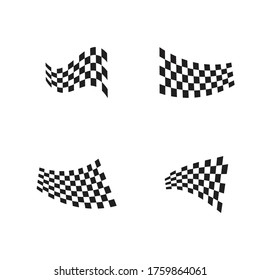 Icono de marca de carrera, plantilla de logotipo de marca de raza de diseño simple