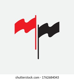 Race flag icon, simple design illustration vector