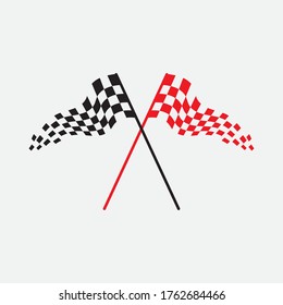 Race-Flag-Symbol, einfache Design-Vektorgrafik