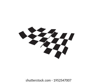 Race flag icon, simple design illustration vector 