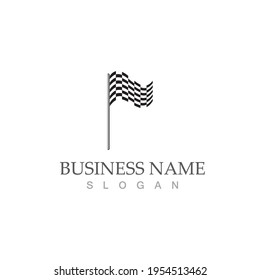Race flag icon, simple design illustration vector