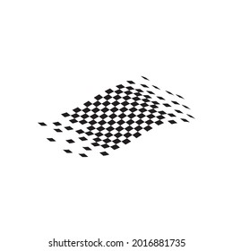  Race flag icon  simple design race flag logo template