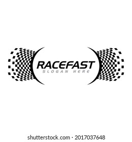 Race flag icon, simple design illustration vector