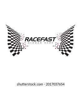 Icono de marca de carrera, vector de ilustración de diseño simple