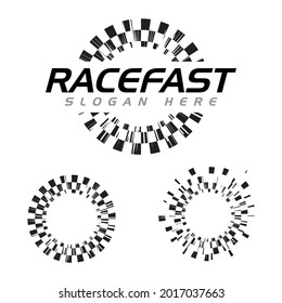 Race flag icon, simple design illustration vector