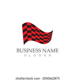 Race flag icon, simple design illustration vector