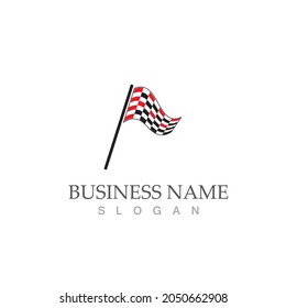 Race flag icon, simple design illustration vector