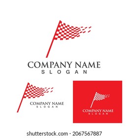 Race flag icon, simple design illustration vector