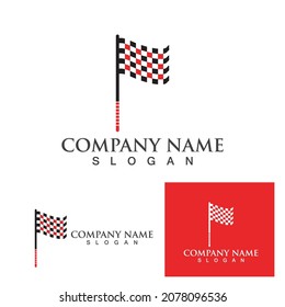 Race flag icon, simple design illustration vector