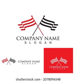 Icono de marca de carrera, vector de ilustración de diseño simple