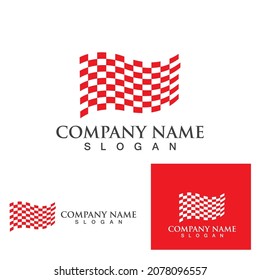 Race flag icon, simple design illustration vector