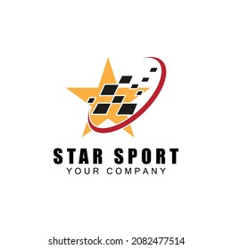Race flag icon, simple design illustration vector