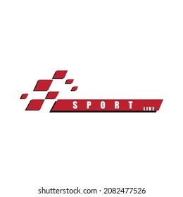 Race flag icon, simple design illustration vector