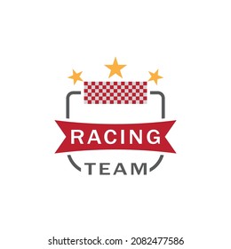 Race flag icon, simple design illustration vector